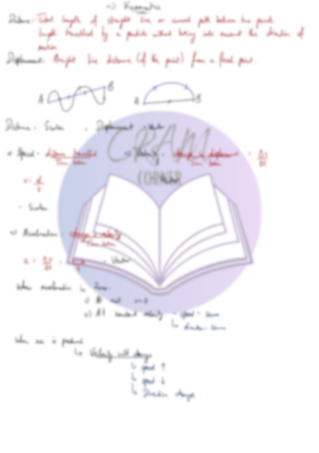 Physics AS- Kinematics