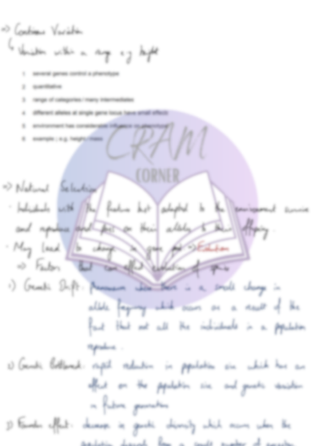 Biology A2- selection and evolution