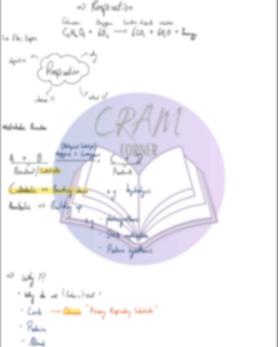Biology A2- Energy and Respiration