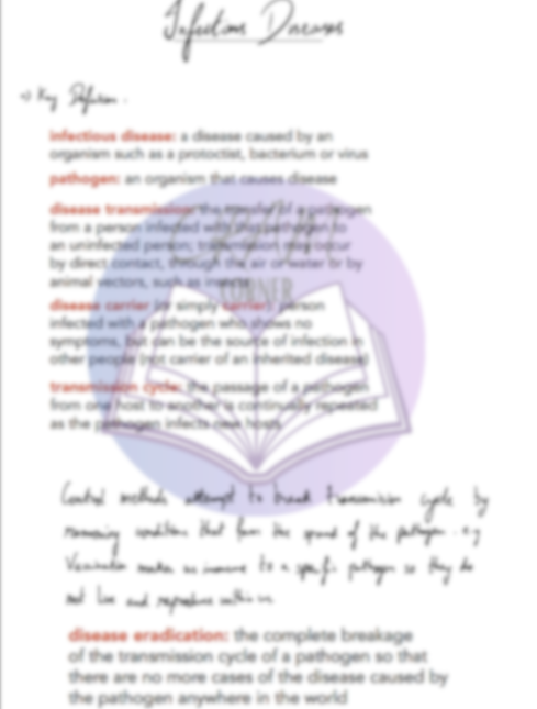 Biology AS- Infectious Disease